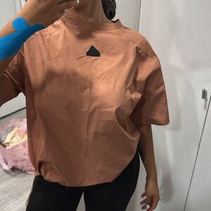 Adidas Brown Short Sleeve Tee Casual Comfort